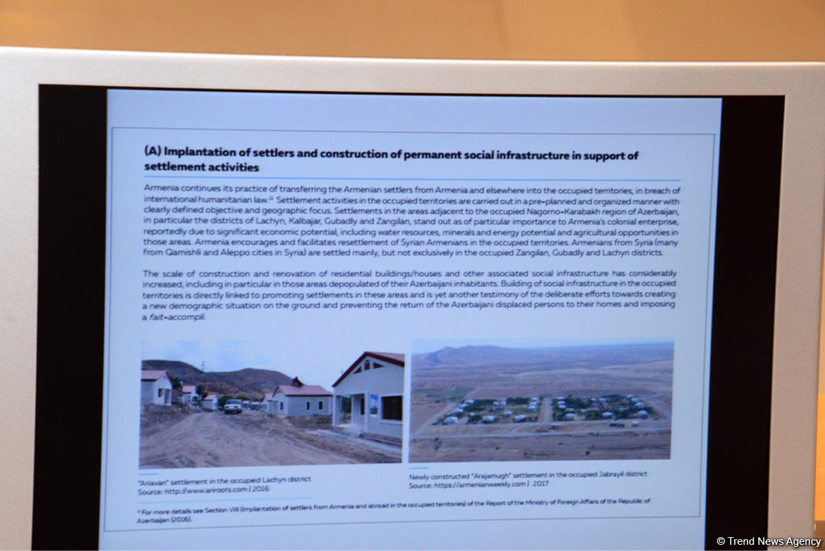 В Университете ADA представлен отчет о незаконной деятельности на оккупированных Арменией территориях Азербайджана (ФОТО)