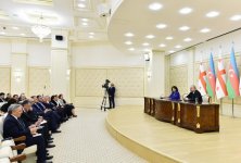 Azerbaijani, Georgian presidents make press statements (PHOTO)