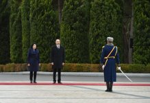 В Баку состоялась церемония официальной встречи Президента Грузии (ФОТО)