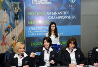 Bakıda bədii gimnastika üzrə Avropa Çempionatının püşkatması keçirilib (FOTO)