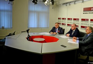 В пресс-центре АМИ Trend состоялся видеомост "Экономическое и инвестиционное сотрудничество Азербайджана и России: новые точки роста" (ФОТО)