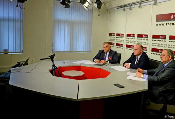 В пресс-центре АМИ Trend состоялся видеомост "Экономическое и инвестиционное сотрудничество Азербайджана и России: новые точки роста" (ФОТО)