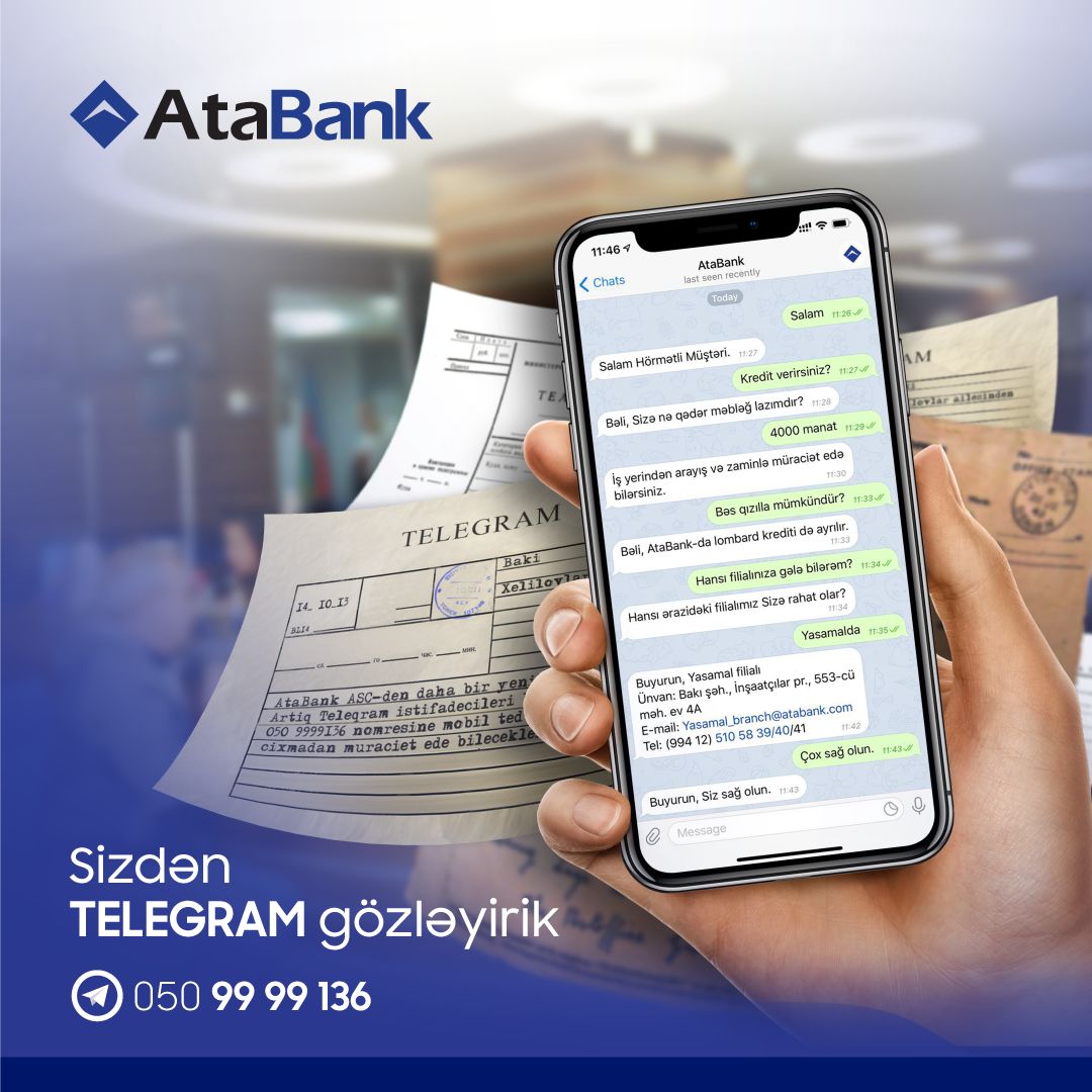 New communication channel from AtaBank!