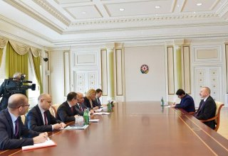 Azerbaijani president receives delegation led by EBRD president
