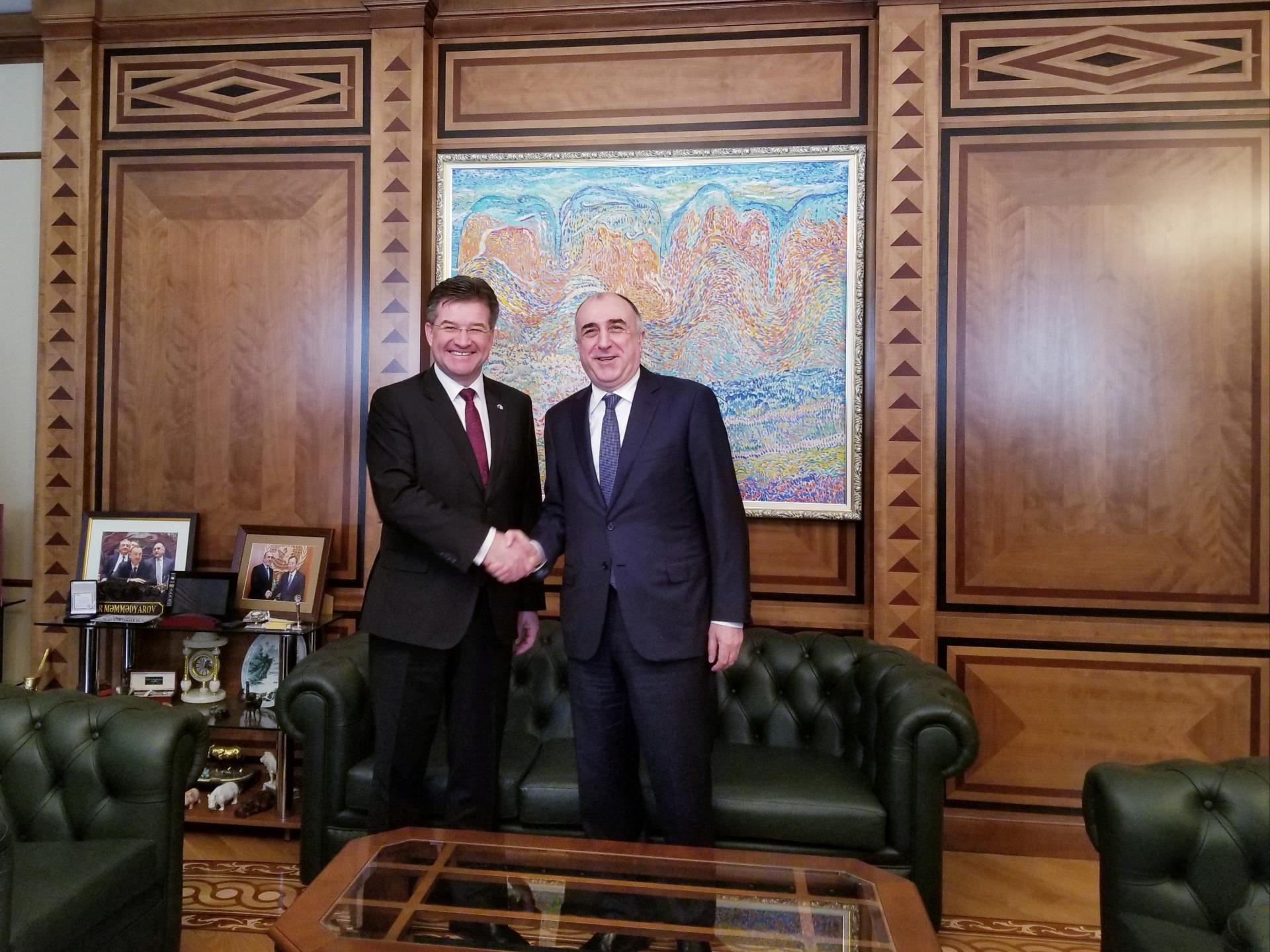 Эльмар Мамедъяров встретился с действующим председателем ОБСЕ (ФОТО)
