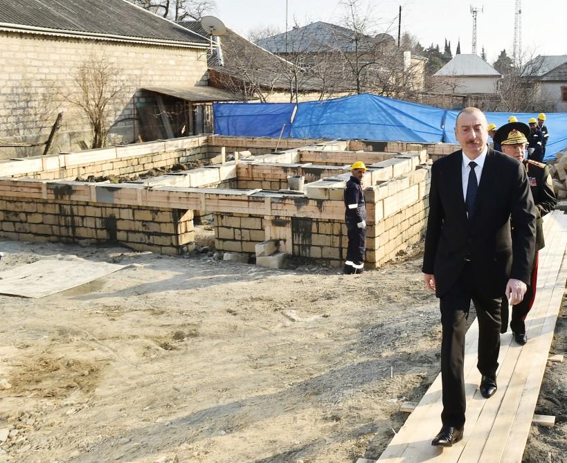 Президент Ильхам Алиев на месте ознакомился с работой по ликвидации последствий землетрясения в Агсу (ФОТО) (версия 2)