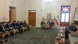 Mammadyarov meets with Chairman of Iranian Parliament (PHOTO)