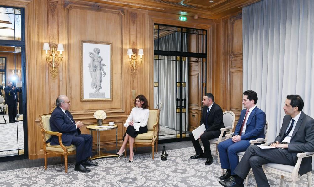 Birinci vitse-prezident Mehriban Əliyeva Fransanın Milli Xərçəng İnstitutunun təsisçisi ilə görüşüb (FOTO)