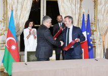 Azerbaijan's First VP, French PM Édouard Philippe hold one-on-one meeting (PHOTO)