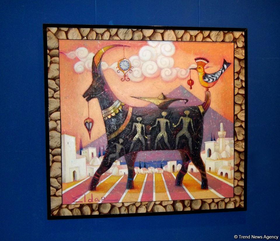 Qobustan qayaüstü təsvirləri Bakıda (FOTO)