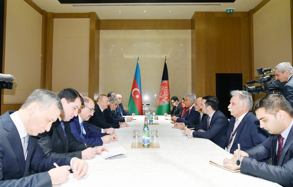 Azerbaijani president meets with Afghan counterpart (PHOTO)