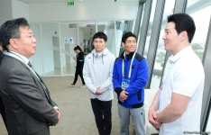 Посол Республики Корея в Азербайджане встретился со спортсменами в рамках Кубка мира FIG по спортивной гимнастике (ФОТО)