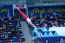 Milli Gimnastika Arenasında idman gimnastikası üzrə Dünya Kuboku çərçivəsində yarışlar davam edir (FOTO)