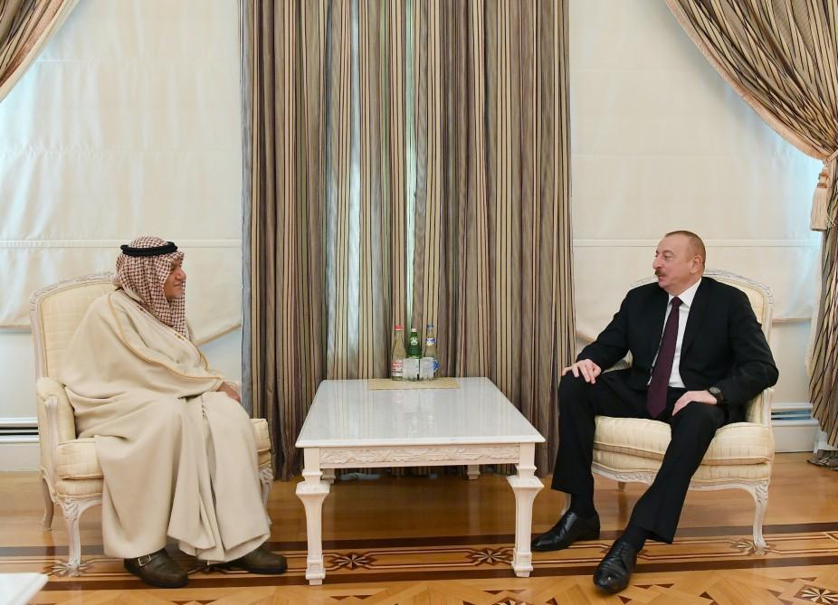 Azerbaijani president receives chairman of Board of Directors King Faisal Center for Research and Islamic Studies