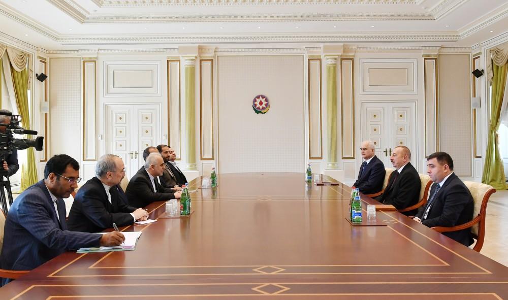 Azerbaijani president receives delegation led by Iranian minister