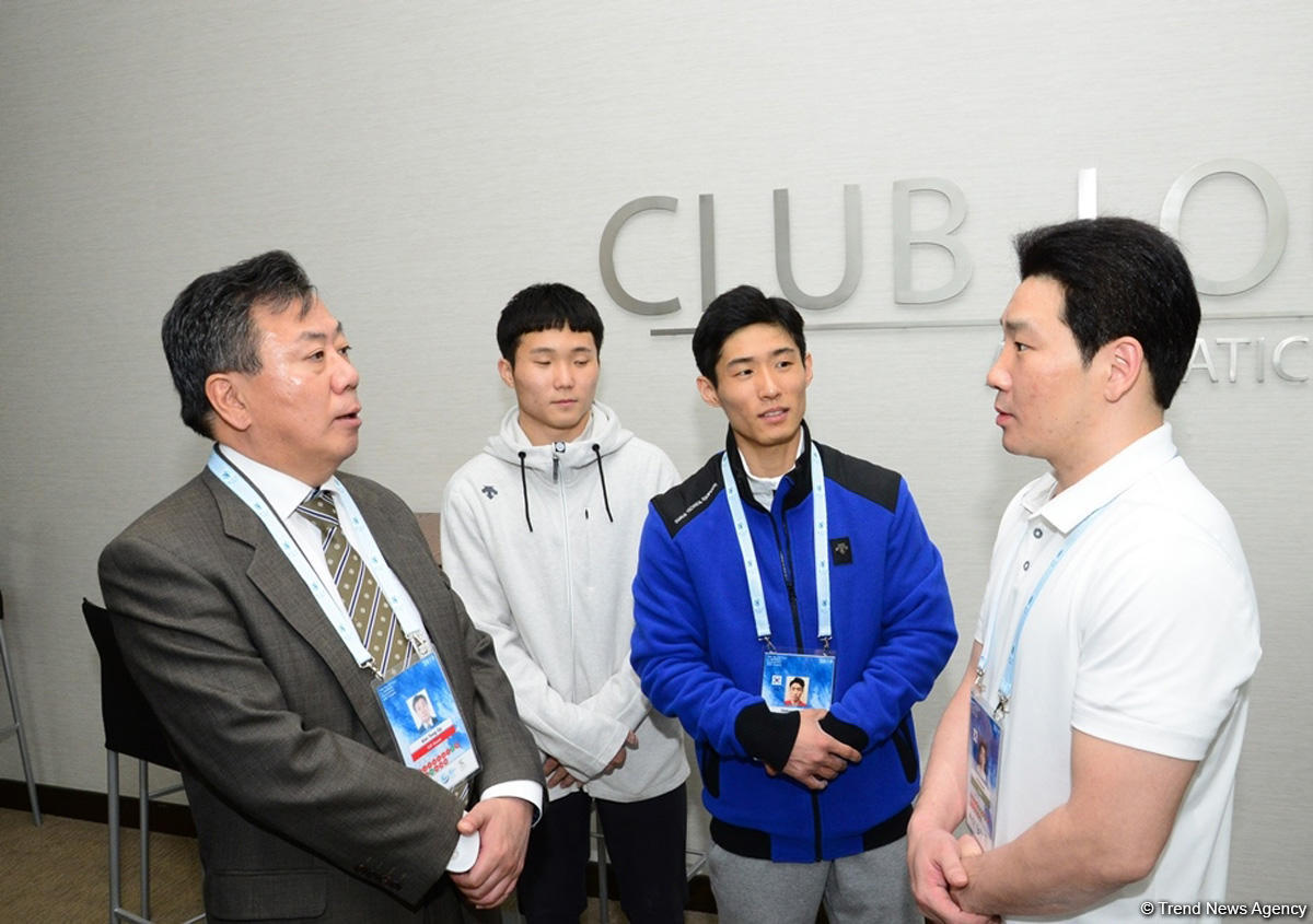 Ambassador of S.Korea to Azerbaijan meets athletes at FIG World Cup (PHOTO)