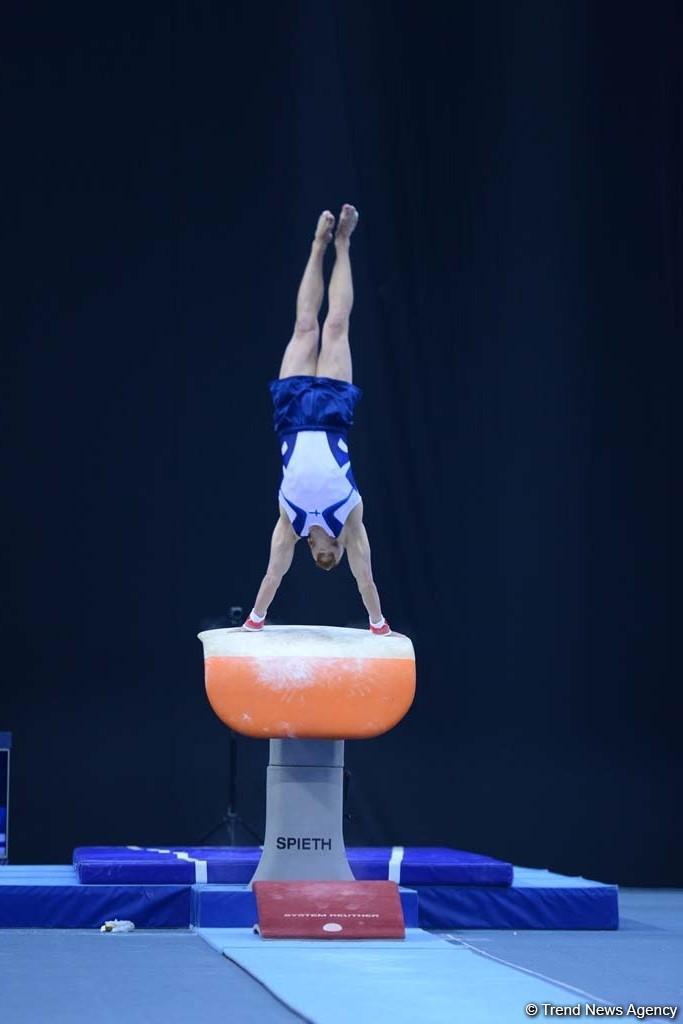 Milli Gimnastika Arenasında idman gimnastikası üzrə Dünya Kuboku çərçivəsində yarışlar davam edir (FOTO)