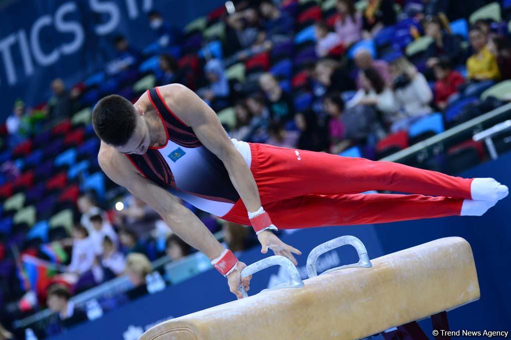 Finalists of FIG Artistic Gymnastics World Cup in exercises on pommel horse named