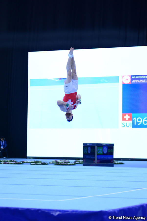 Bakıda idman gimnastikası üzrə Dünya Kubokunda final mərhələsi başladı (FOTO)