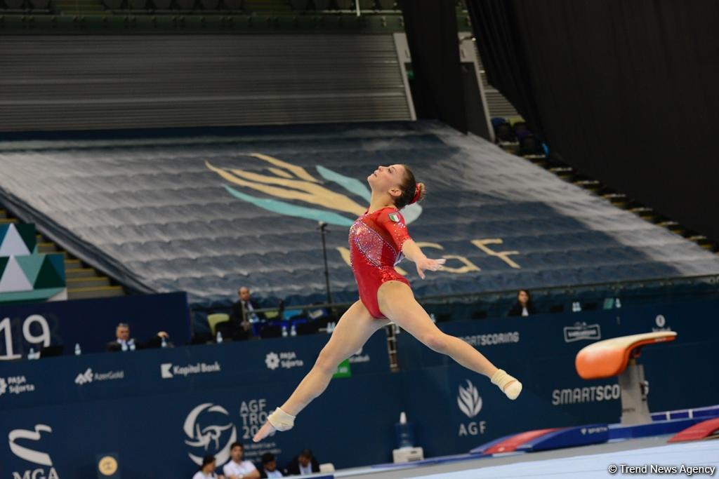 В Национальной арене гимнастики продолжаются финальные соревнования Кубка мира по спортивной гимнастике в Баку (ФОТО)