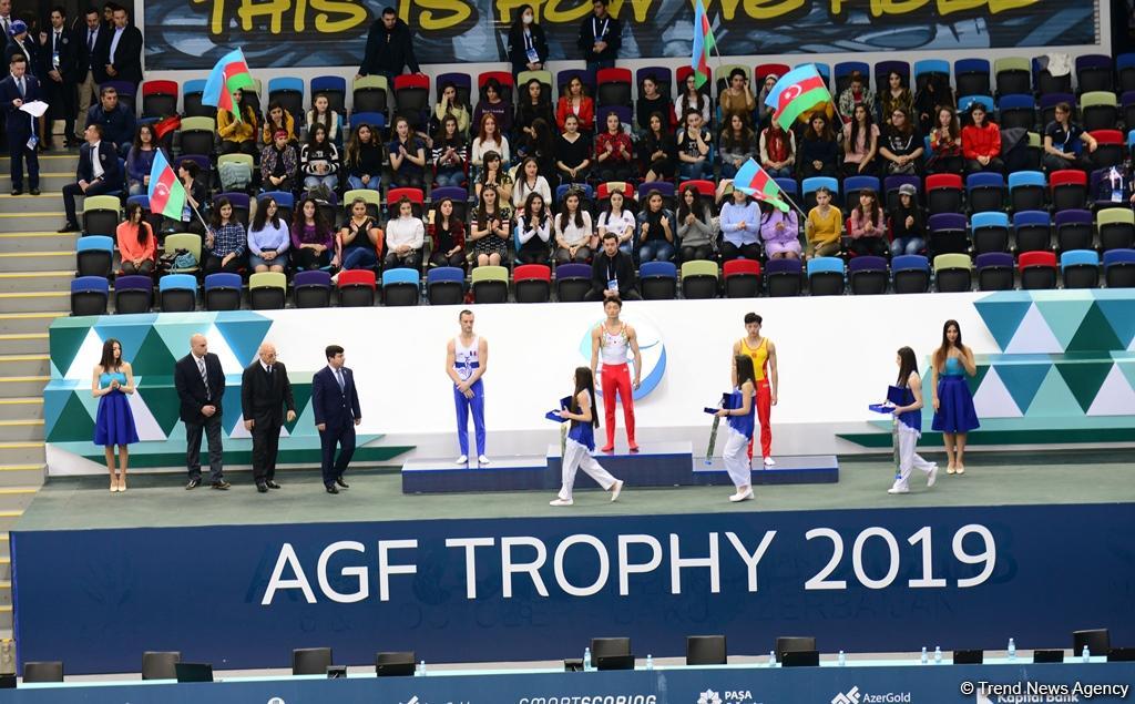 Bakıda idman gimnastikası üzrə Dünya Kubokunun qaliblərinin mükafatlandırılması mərasimi olub (FOTO)
