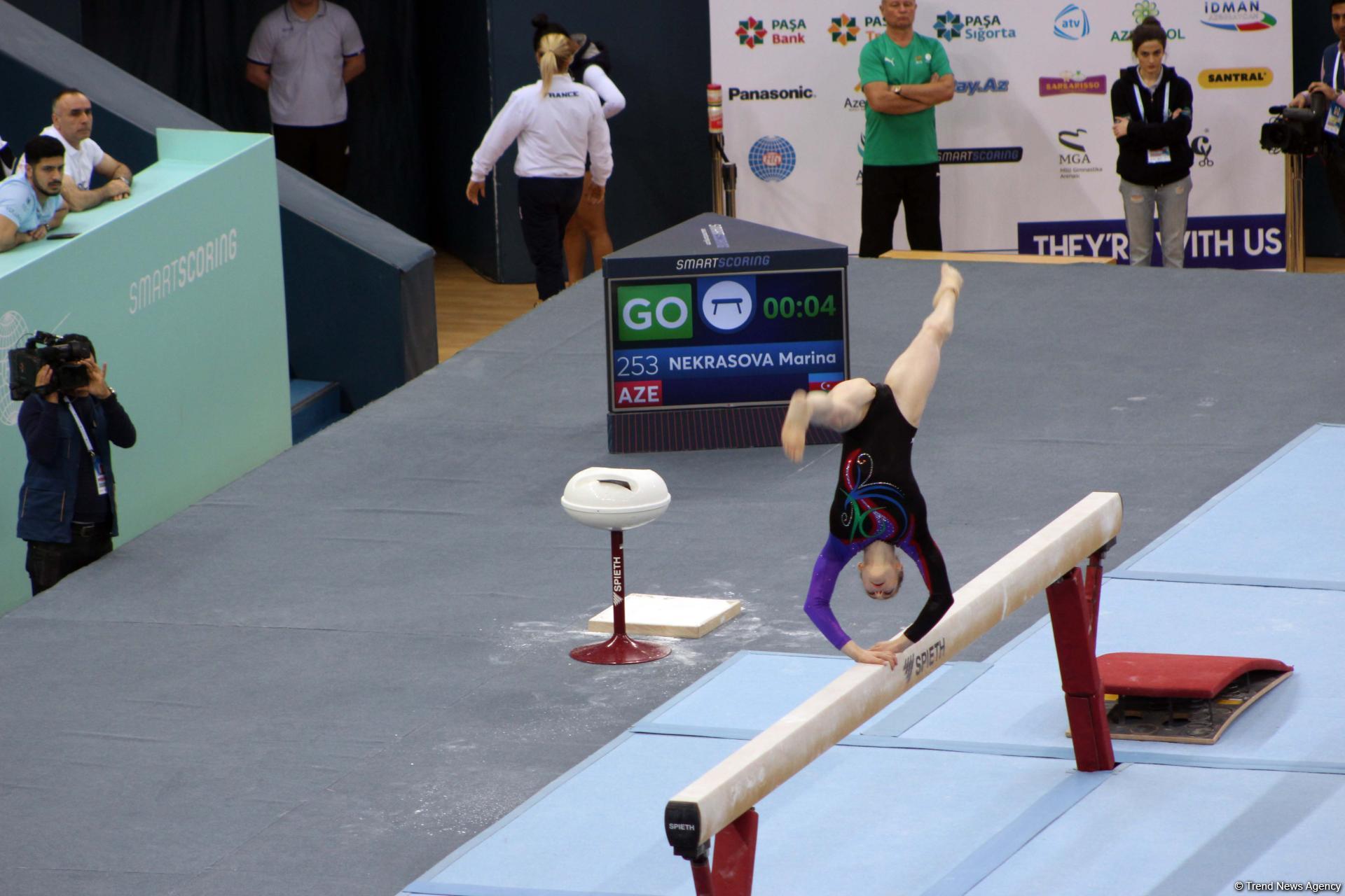 Bakıda keçirilən idman gimnastikası üzrə Dünya Kubokunda sonuncu günü başlayıb (FOTO)