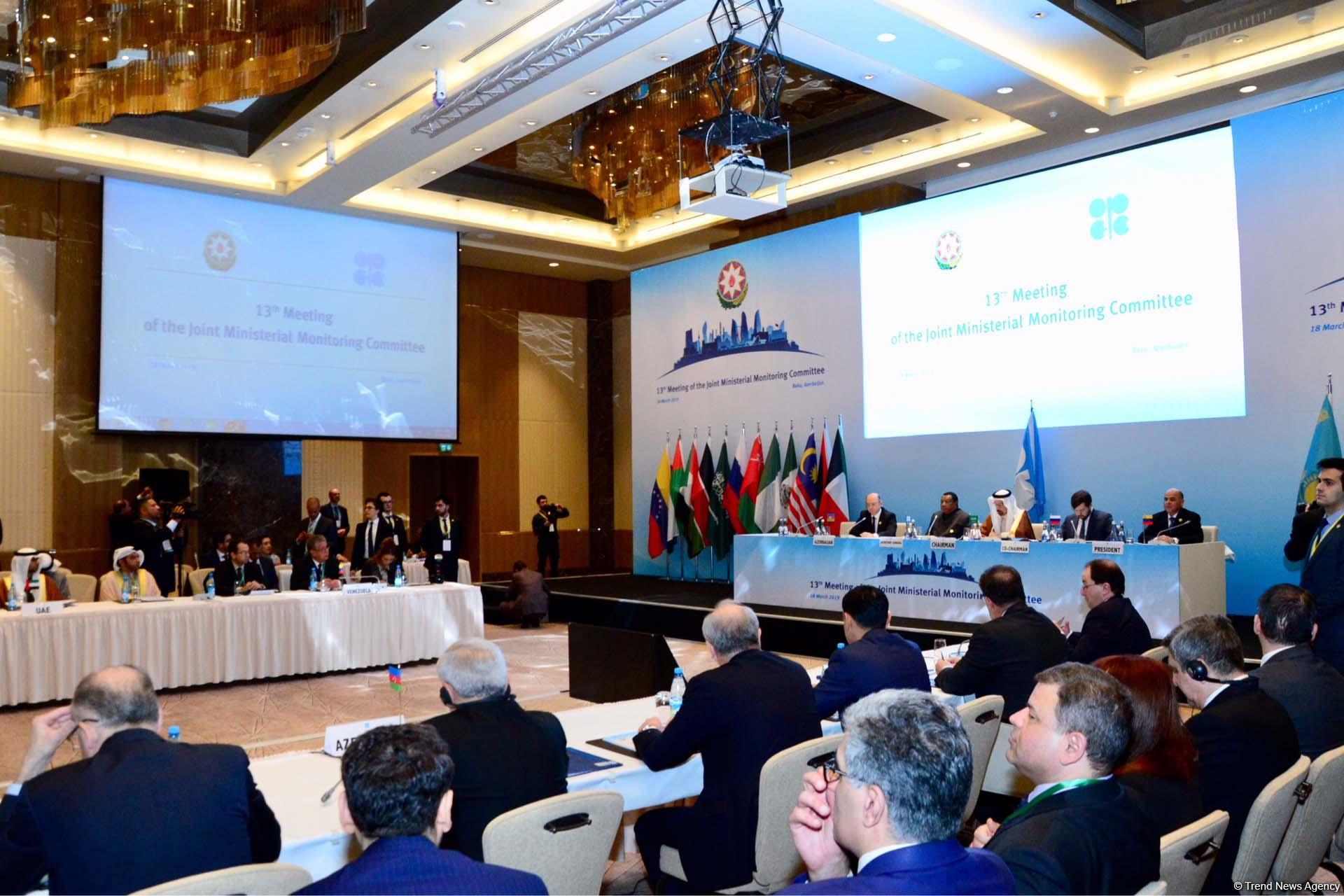OPEC/non-OPEC Joint Ministerial Monitoring Committee meeting underway in Baku (PHOTO)