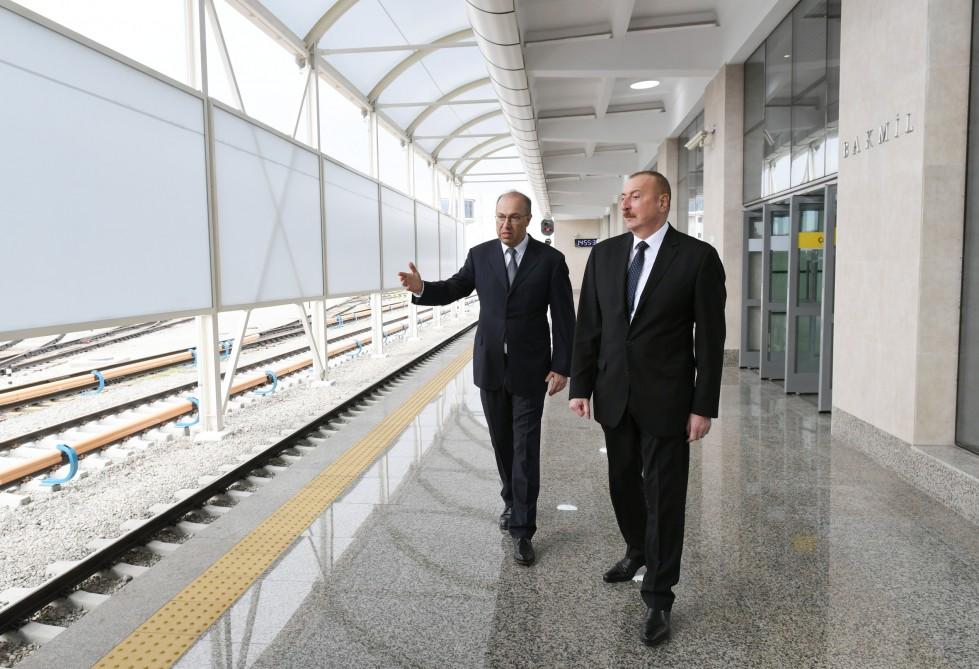 Президент Ильхам Алиев ознакомился с условиями, созданными на станции метро  «Бакмил» (ФОТО)