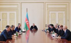 President Ilham Aliyev chaired meeting over fire in shopping center in Nizami district, Baku (PHOTO)