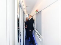 President Ilham Aliyev views passenger train to run on Baku-Tbilisi- Kars route (PHOTO) - Gallery Thumbnail