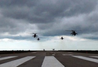 Hərbi Hava Qüvvələri helikopter bölmələrinin taktiki-uçuş məşqləri keçirilib (VİDEO)