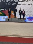 Gənc bədii gimnastlarımız Polşada 5 medal qazandılar (FOTO)
