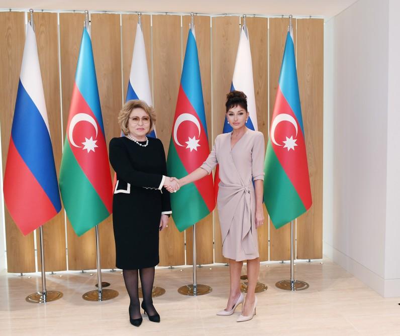 Azerbaijan's First VP Mehriban Aliyeva meets Chairperson of Russian Federation Council (PHOTO)
