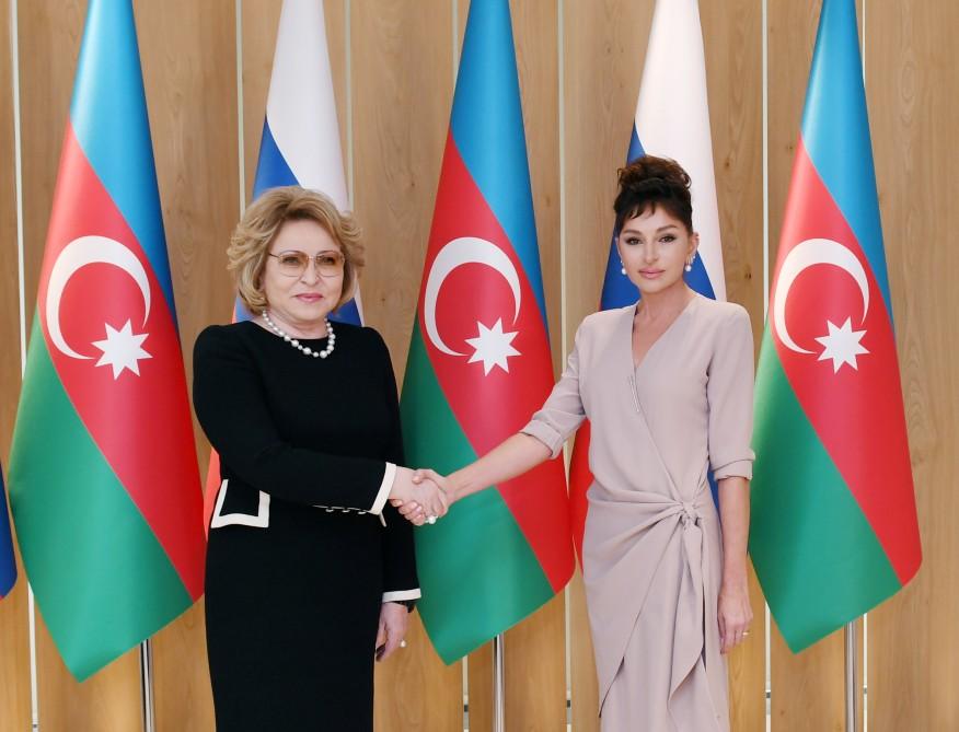 Azerbaijan's First VP Mehriban Aliyeva meets Chairperson of Russian Federation Council (PHOTO)