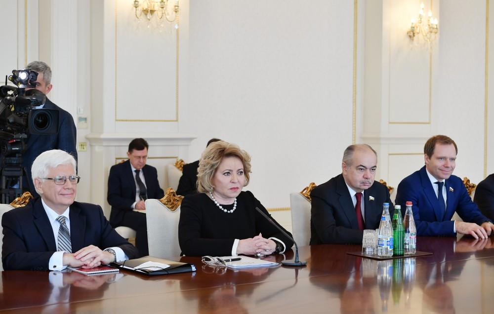 Валентина Матвиенко: Ключевая роль в российско-азербайджанских отношениях принадлежит президентам двух стран