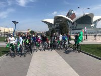 Посольство Туркменистана в Баку организовало велопробег (ФОТО)