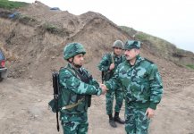 Combat readiness of Azerbaijan’s checkpoints on border with Armenia checked (PHOTO)