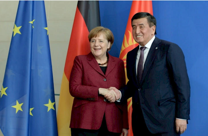 Жээнбеков и Меркель обсудили вопросы углубления сотрудничества между КР и ФРГ