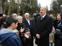 Azerbaijani president, First lady view conditions created at reconstructed Neftchilar park in Baku (PHOTO)