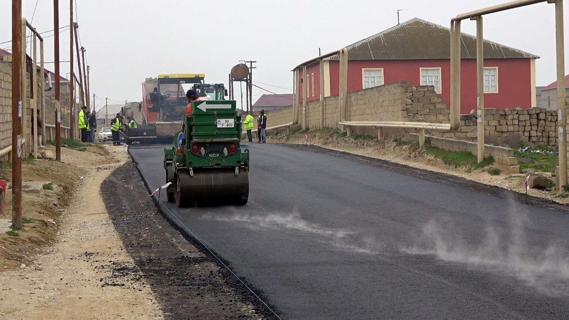 Suraxanı rayonunda yeni avtomobil yolu inşa edilir (FOTO)