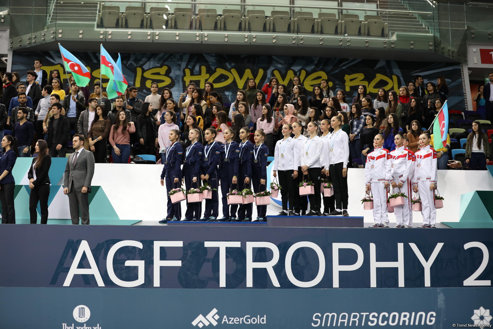 Команда Азербайджана выиграла серебро II Международного турнира по художественной гимнастике AGF Junior Trophy в многоборье среди команд в групповых упражнениях (ФОТО)
