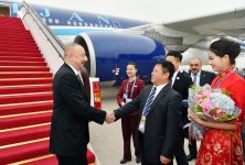 President Ilham Aliyev arrives in China for working visit (PHOTO) - Gallery Thumbnail
