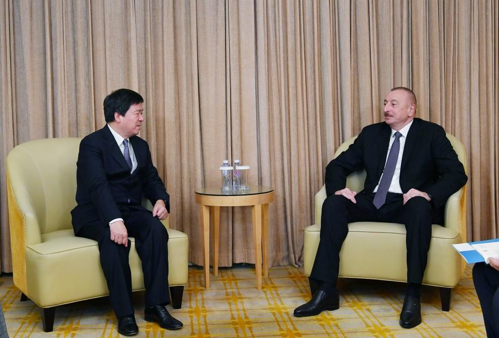 Президент Ильхам Алиев встретился в Пекине с председателем корпорации ZTE (ФОТО)