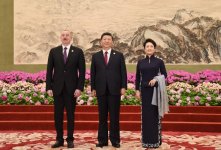 Azerbaijani president attends reception for participants of Belt and Road International Forum (PHOTO)