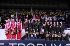 В Баку прошла церемония награждения команд в групповых упражнениях Кубка мира по художественной гимнастике (ФОТО)