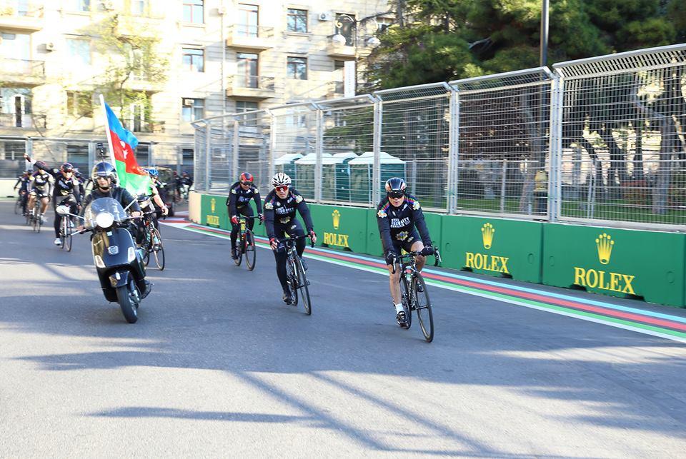 Cycling event held at Baku City Circuit before F1 SOCAR Azerbaijan Grand Prix 2019 (PHOTO)