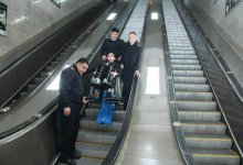 Bakı metrosu artıq əlil arabasından istifadə edənlərə əlçatandır (FOTO)