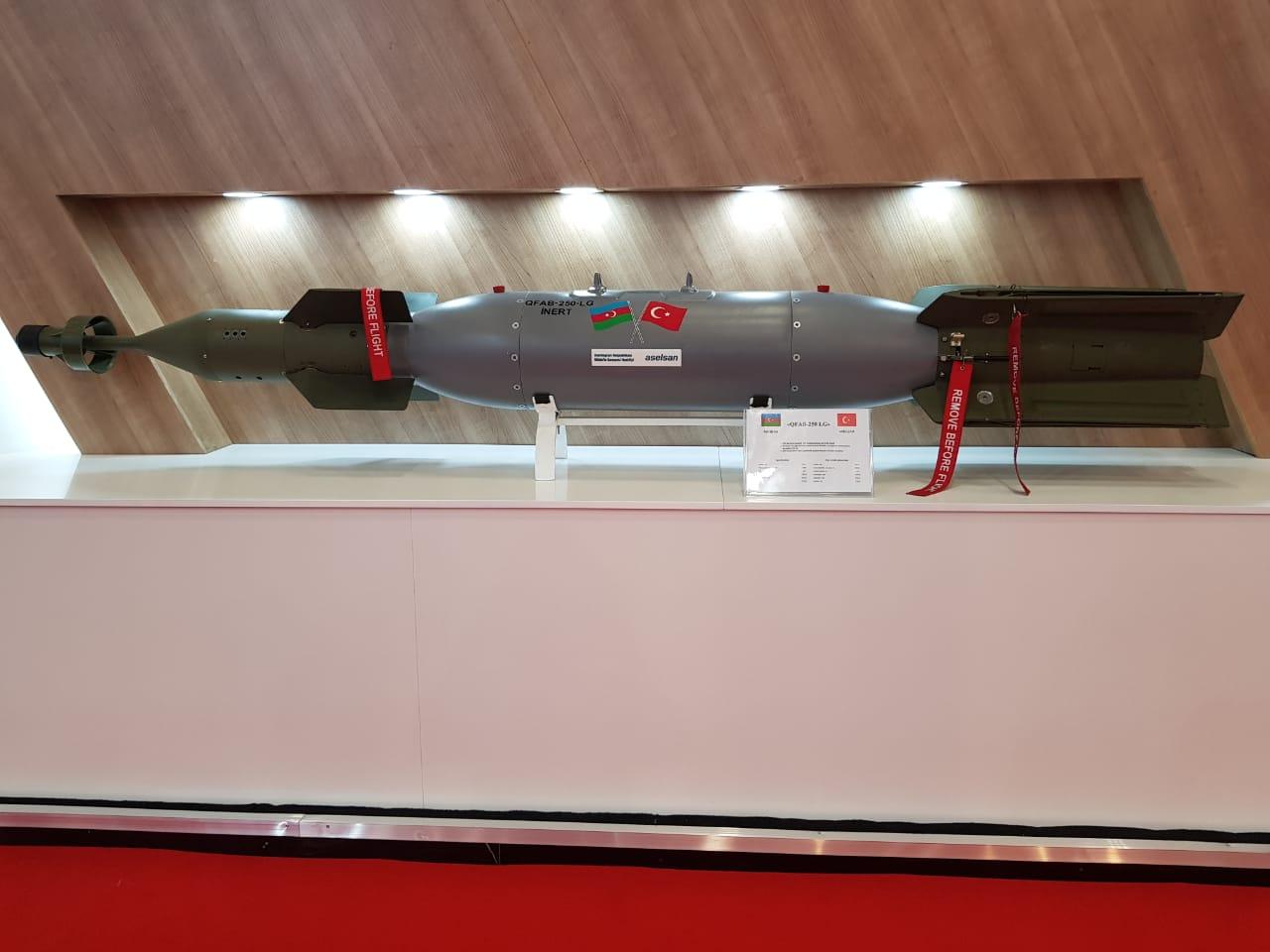 Azerbaijan demonstrates QFAB-250 LG air bomb at exhibition in Istanbul for first time