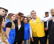 President Aliyev with first lady at tree-planting campaign on occasion of national leader's birthday (PHOTO)