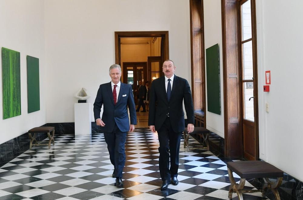 Azerbaijani president meets with King Philippe of Belgium in Brussels (PHOTO)